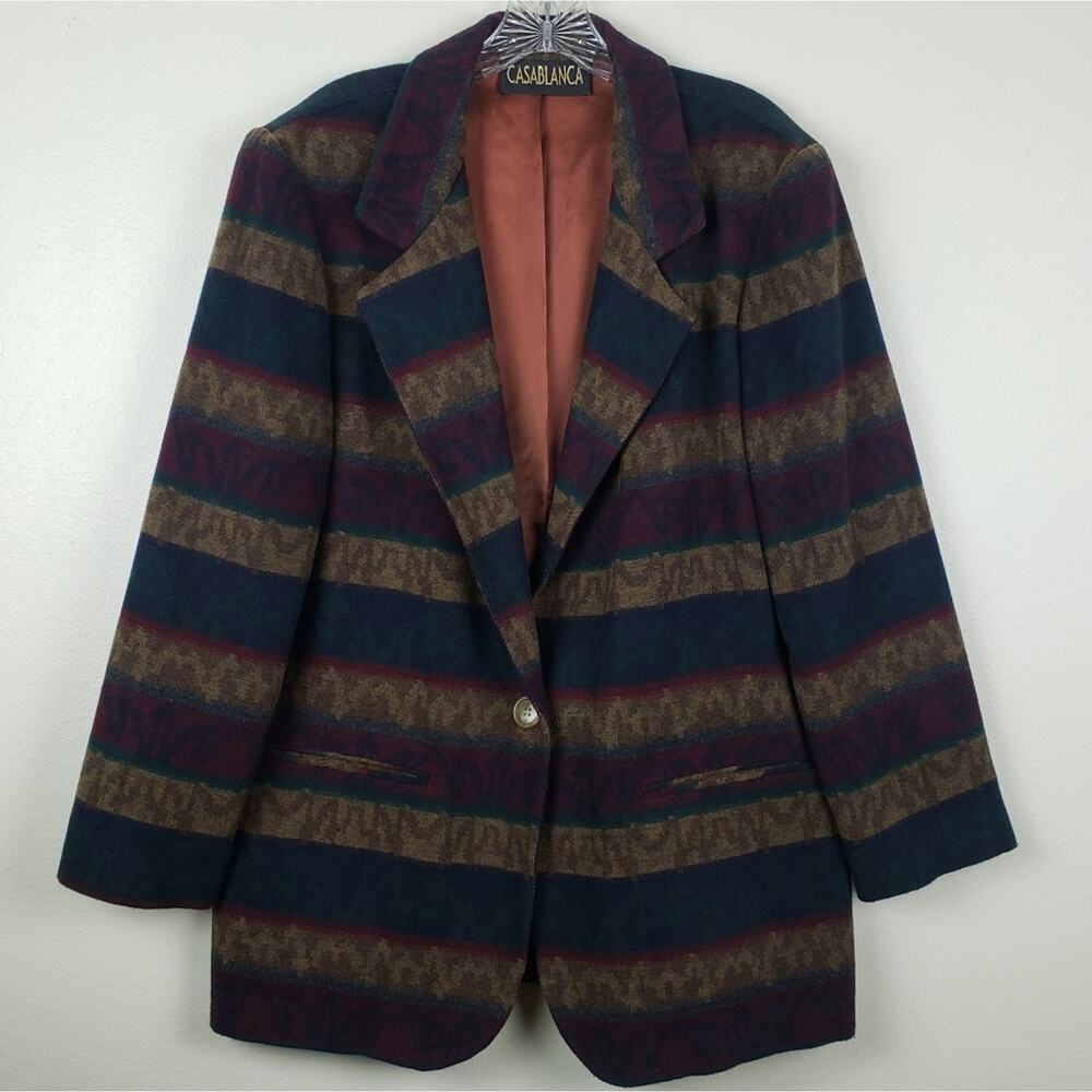 Casablana | Striped Blazer, Size 10